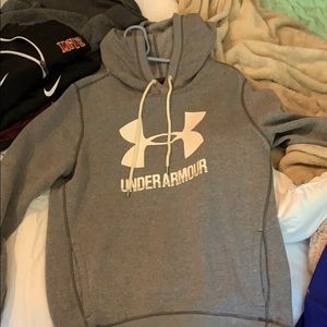 woman’s under armour gray hoodie